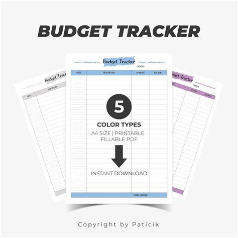 Monthly Budget Tracker Budget Planner Budget Templates - Etsy