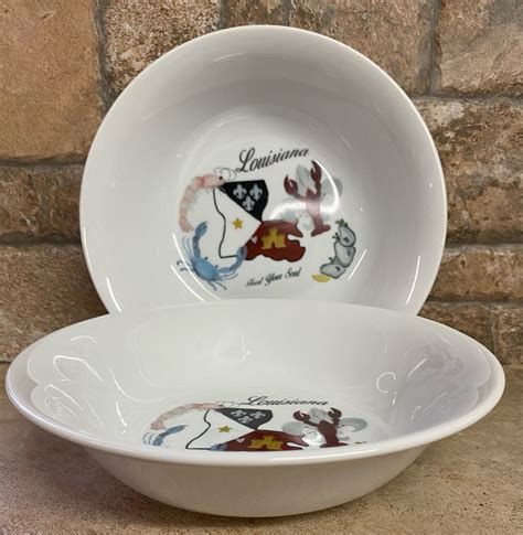 8 Piece Louisiana Cajun Gumbo Bowl Set Ceramic Porcelain - Etsy