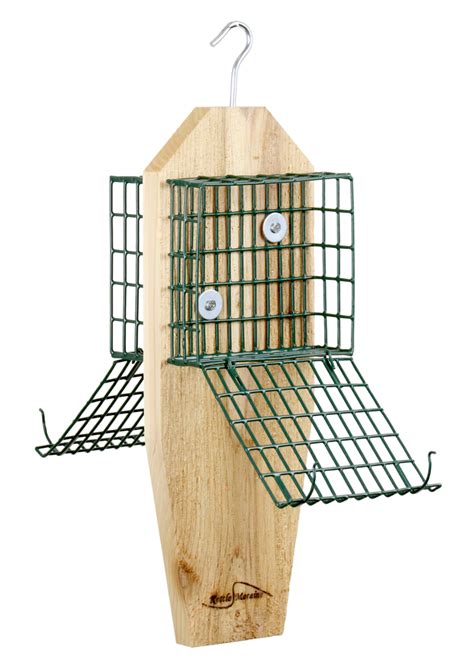 Double Cage Suet Feeder with Tail Prop (Cedar) – Kettle Moraine ...