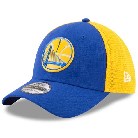 Men's Golden State Warriors New Era Royal On-Court 39THIRTY Flex Hat