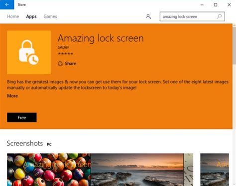 How to set Bing daily image as lock screen in Windows 10?