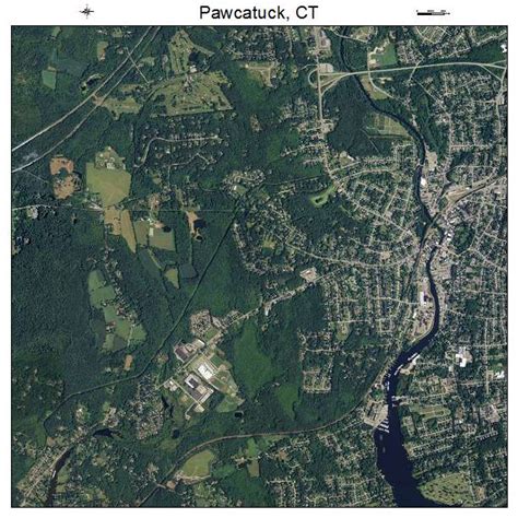 Aerial Photography Map of Pawcatuck, CT Connecticut