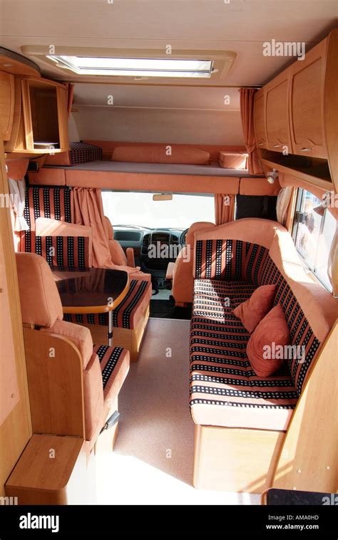 Motor home interior camper van transport vehicle leisure Hymer compact ...