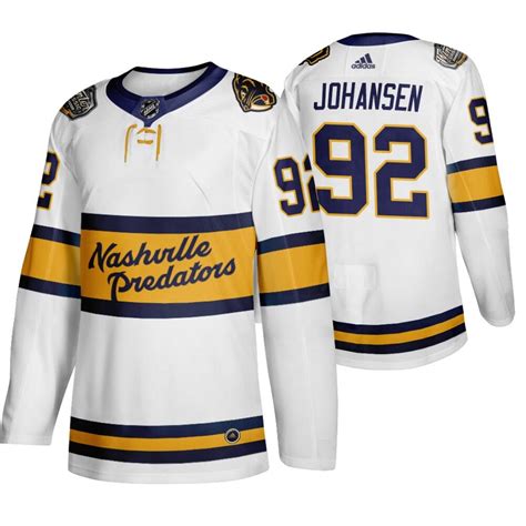 Men's Nashville Predators 92 Ryan Johansen White 2020 Winter Classic Adidas Jersey on sale,for ...