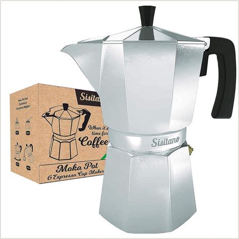 Espresso Maker, Sisitano 9oz Moka Pot 6 expresso cups, Greca Coffee ...