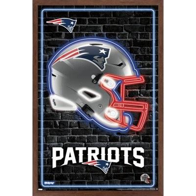 Trends International Nfl New England Patriots - Neon Helmet 23 Framed ...