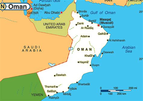 Oman Maps map tourist attractions location map of Oman Muscat