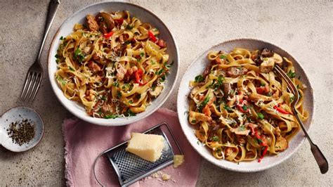 Tagliatelle with mushrooms and pancetta recipe - BBC Food