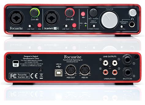 Focusrite Scarlett 2i4 USB audio interface announced