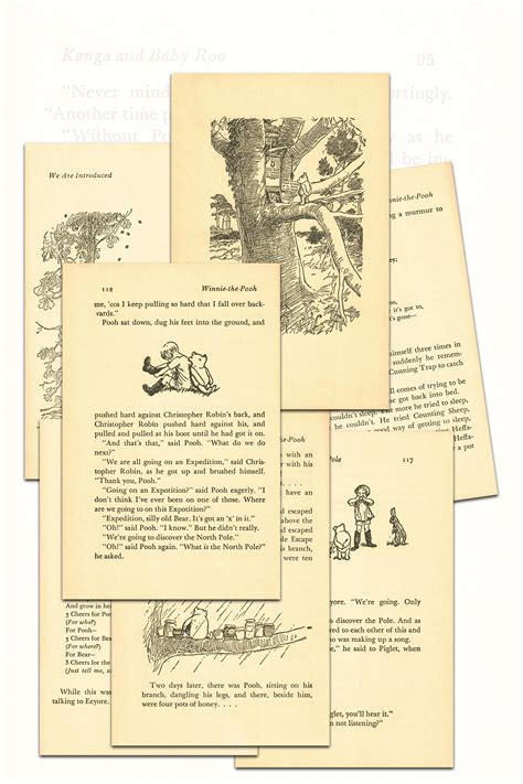 Free Printable Vintage Winnie the Pooh Book Pages - Rose Clearfield