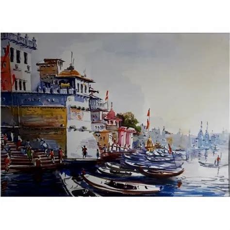 No Amit art Varanasi Ghat Painting at Rs 7000 in Varanasi | ID: 21184851362