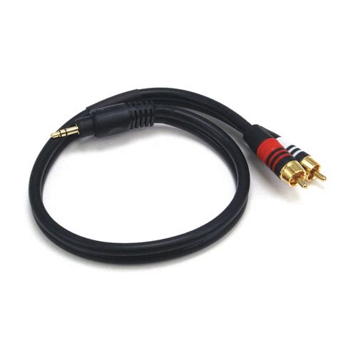 MONOPRICE, 1.5 ft Lg, Black, Audio Adapter Cable - 14X118|5596 - Grainger