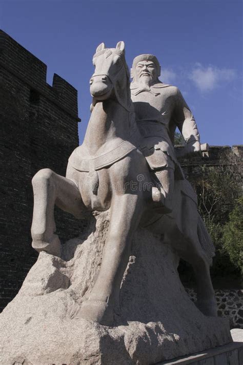 Statue of Qi Jiguang, Chinese General of the Ming Dynasty, at Jinshanling Section of the Great ...