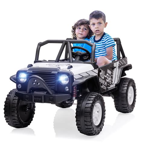 JOINATRE 24V 2 Seater Kids Ride on Car Truck, 4WD Battery Powered Electric Car with 4x75W ...