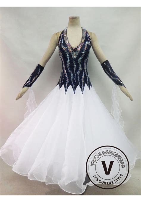 White Competition Ballroom Dance Dress