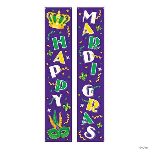 Mardi Gras Pillar Banners | Oriental Trading