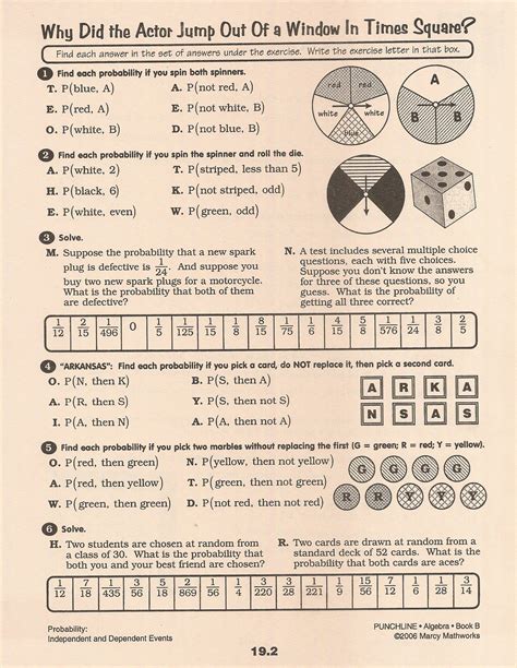 Probability Of Simple Events Worksheets