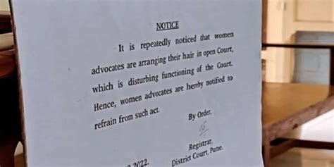 Pune court bars female lawyers from ‘arranging’ hair in courtroom ...