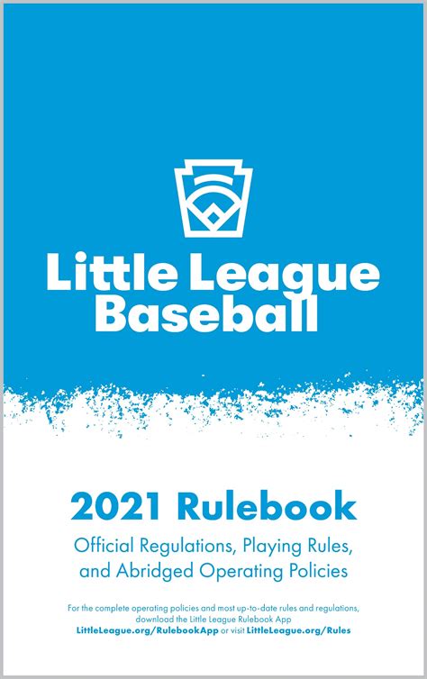 2021 Little League Baseball® Rulebook: Official Regulations, Playing ...