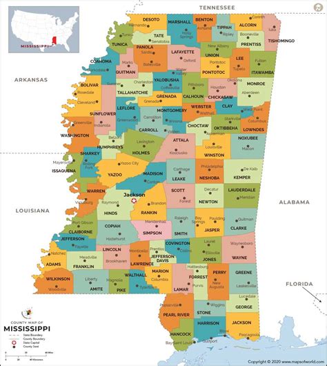 Mississippi County Map With Names