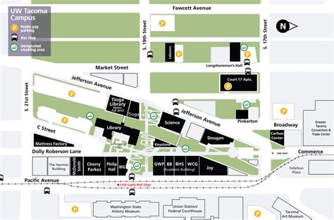 UW Tacoma Campus Map | Campus map, Map, Campus