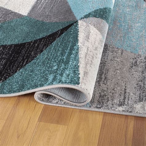 World Rug Gallery 8 X 10 (ft) Blue Indoor Geometric Area Rug in the ...