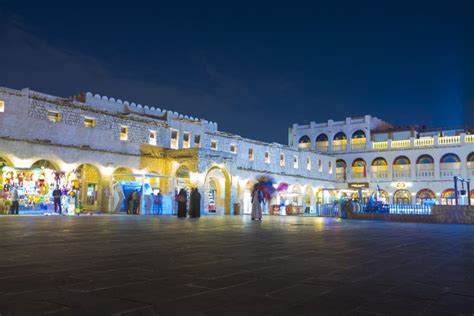 Night Scene of Souq Waqif in Doha, Qatar Editorial Photo - Image of ...