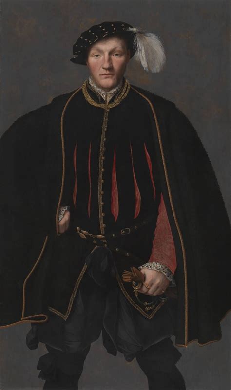 ab. 1545-1560 British School - Portrait of a Gentleman, probably of the West Family 16th Century ...