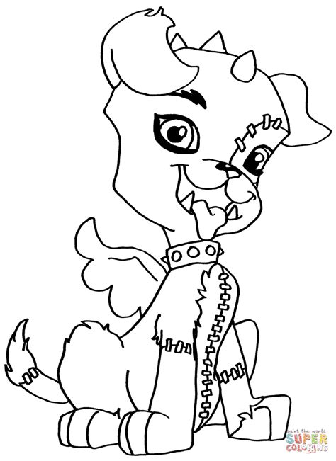 Monster High Pets Coloring Pages Coloring Pages