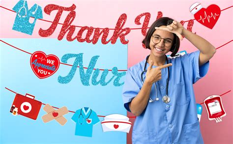 Amazon.com: NO DIY 3pcs Nurses Week Banner, Nurses Week Decorations ...