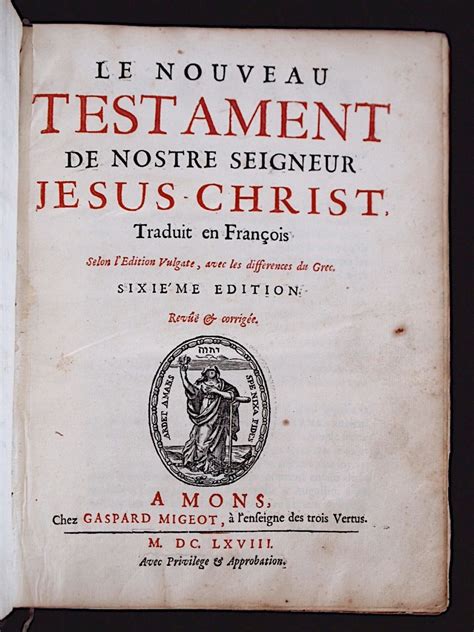 ARNAULD : [Bible] Le nouveau Testament de nostre seigneur Jesus-Christ ...