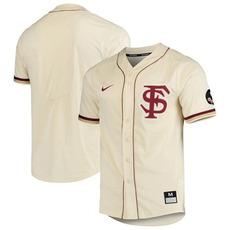 Men's Nike Tan Florida State Seminoles Vapor Untouchable Elite Full-Button Replica Baseball Jersey