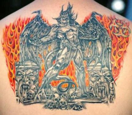 Demon king in hell on epic throne - Tattooimages.biz