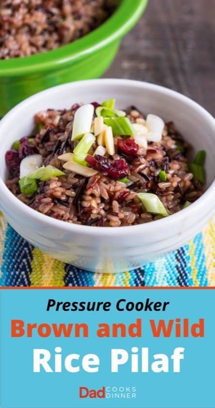 Pressure Cooker Brown and Wild Rice Pilaf - DadCooksDinner