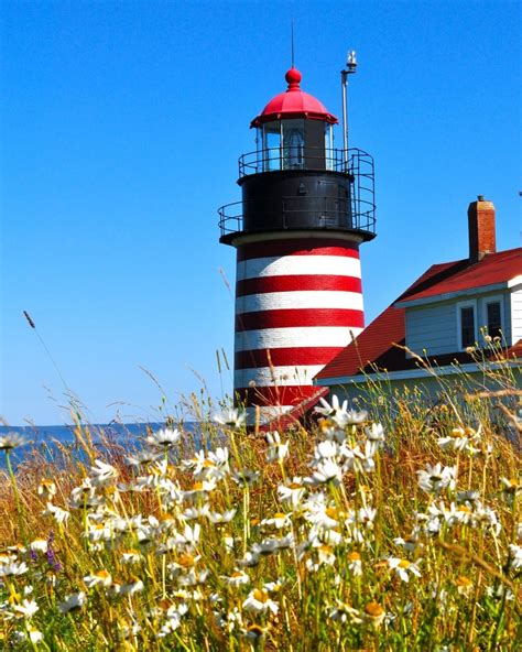 Maine Lighthouses and Beyond: Downeast Lights...West Quoddy | Maine lighthouses, Beautiful ...