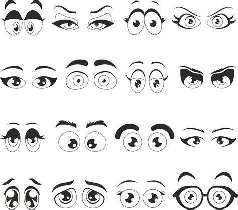 Cartoon Eyes Free Vector cdr Download - 3axis.co