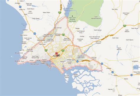 Karachi Map and Karachi Satellite Images