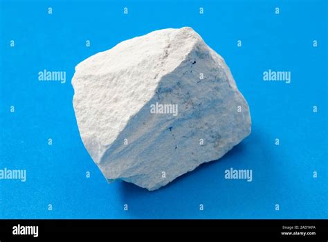 Sample of chalk. Chalk is a form of soft sedimentary carbonate rock formed from the shells of ...