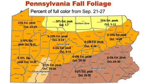 Pa Fall Foliage Map 2021 - Large World Map