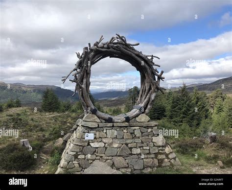 The viewcatcher on the Great Glen Way, Loch Ness, Scotland Stock Photo ...