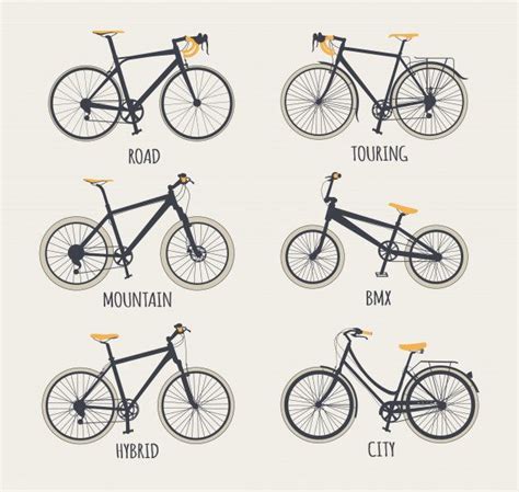 Premium Vector | Set of bikes | Bike frame, Bmx bike frames, Bicycle types