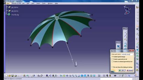 catia surface 3d design | Catia V5 Tutorial | How to Design an Umbrella |Product Design ...