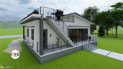 100 SQ.M. Modern House Design Plans 10.0m x 10.0m With 3 Bedroom ...