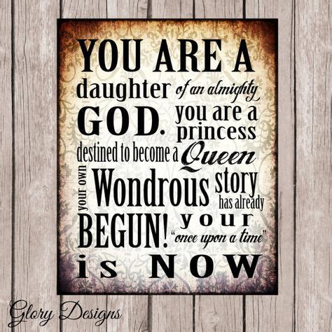 Daughter of the King Inspirational quote printable by glorydesigns ...