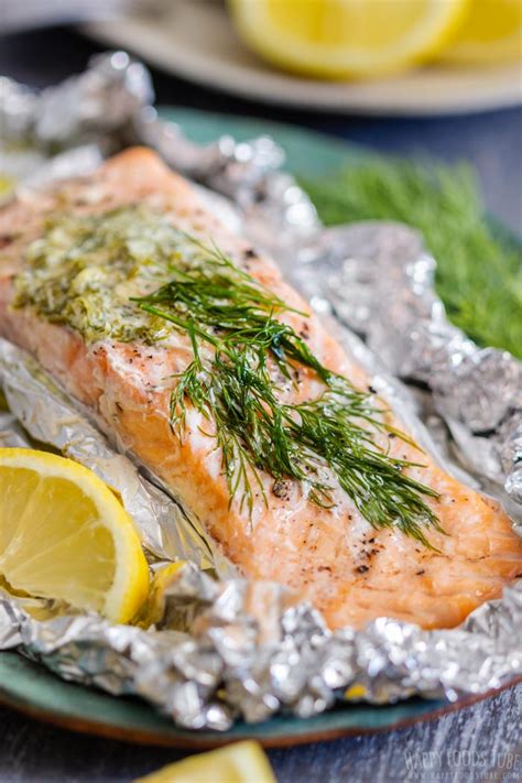 Grilled Salmon Foil Packets Recipe - Happy Foods Tube