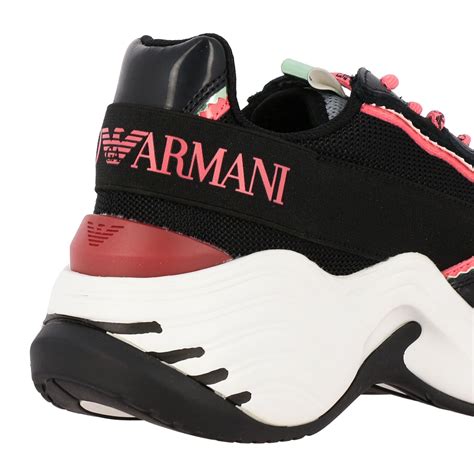 Emporio Armani Outlet: Shoes women - Black | Sneakers Emporio Armani ...