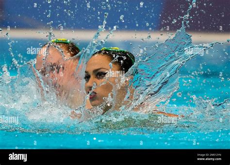 Anita Alvarez and Lindi Schroeder of the United States compete in the Duet Free Routine ...