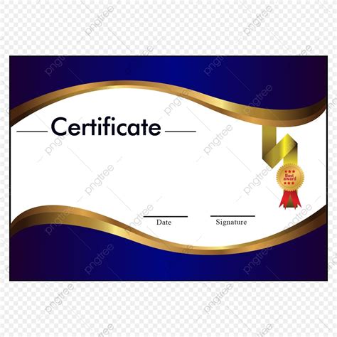 Atmospheric High End Blue Border Certificate, Certificate, Template ...