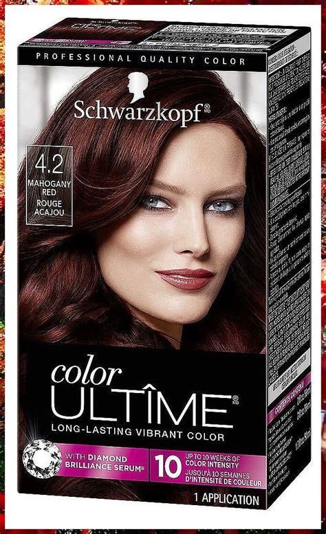 Schwarzkopf Color Ultime Permanent Hair Color Cream, 4.2 Mahogany Red Fall Hair Colors, Hair Dye ...