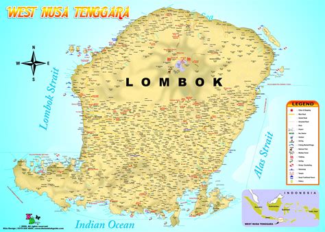 Lombok Map | Lombok, Map, Bali